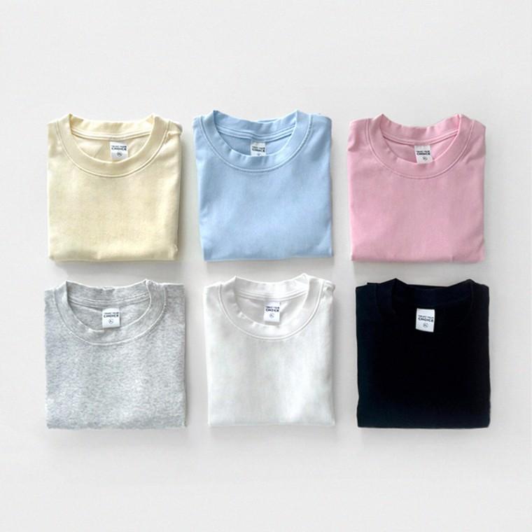 무지 크롭 반팔티셔츠 6color