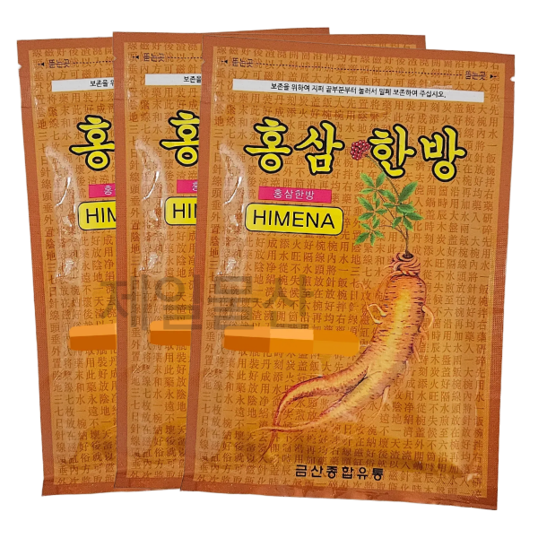 홍삼한방 건강패드 20매 찜질팩 패치 진한 한방 3개