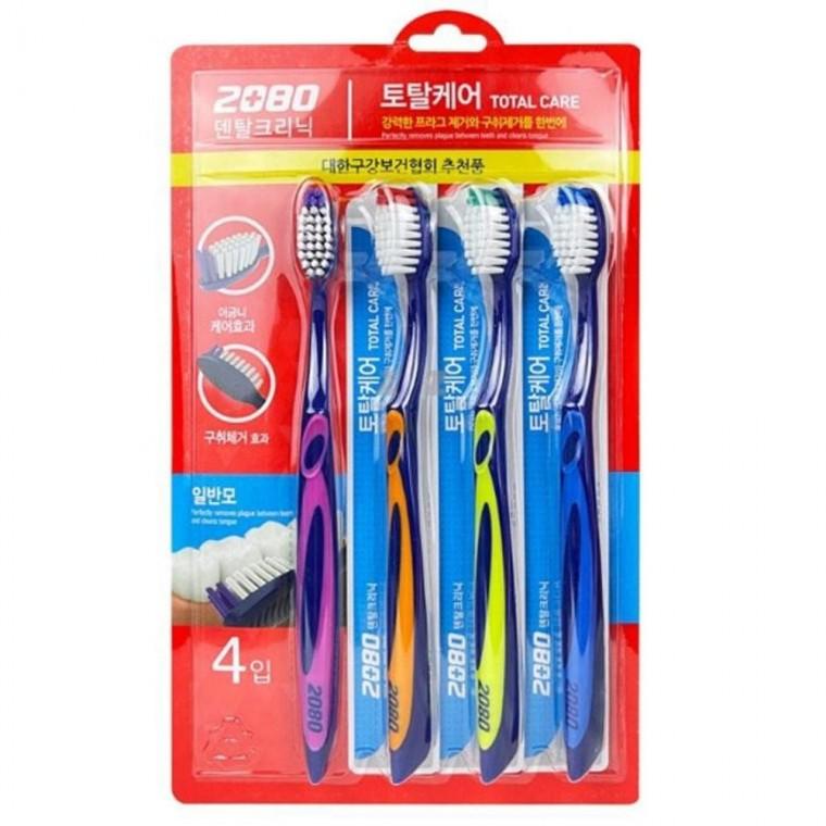 플라그 제거 칫솔 세면도구 일반모 4p 칫솔 양치 이빨
