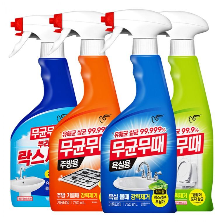 피죤 무균무때 750ml 욕실용 주방용 곰팡이용 스프레이 거품형 락스