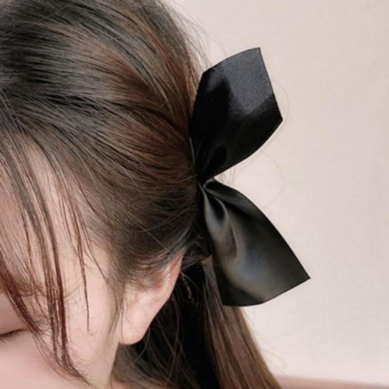 지수 집게핀 헤어악세사리 반묶음핀 옆머리핀 포인트 반리본 2P