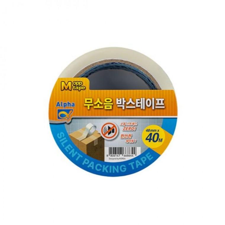 알파문구 무소음박스테이프 48mmx40M 투명