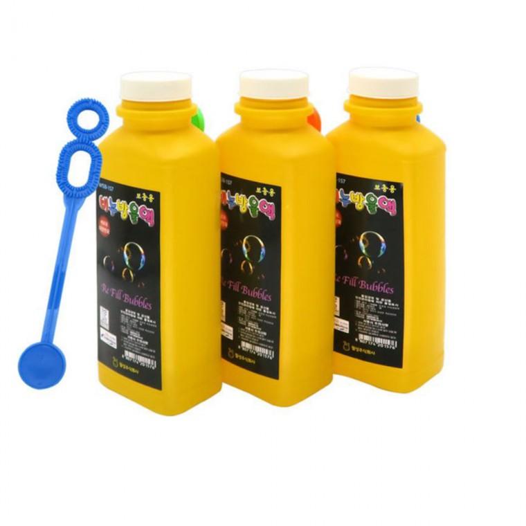 비눗방울액 KC인증 국내산 무지개비눗방울액 리필 보충액 -500ml (불대포함)