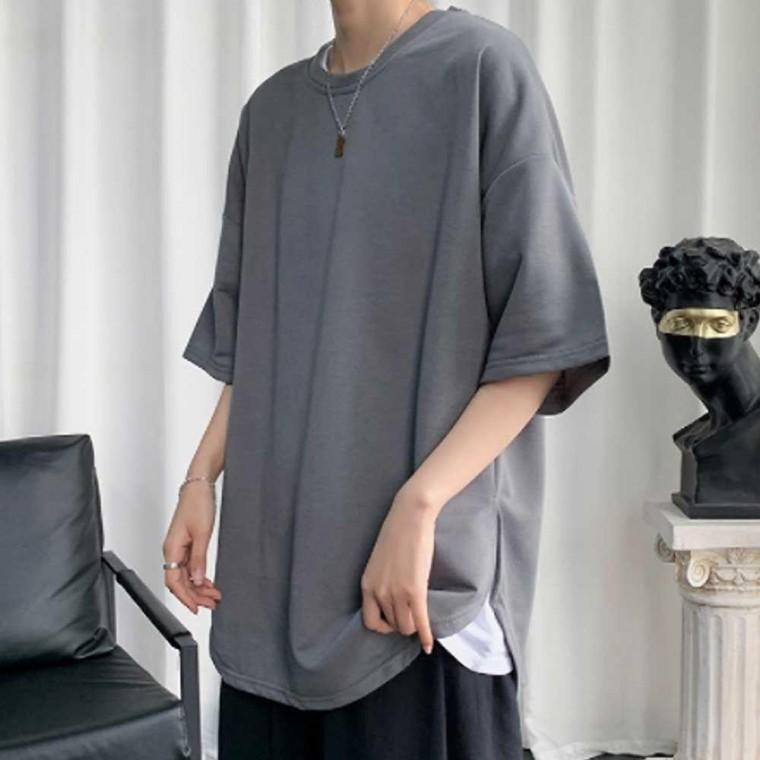 남성 의류 학생 베이직 여름 티셔츠 오버핏 스타일 20대 남자 쇼핑몰 사이트 무지