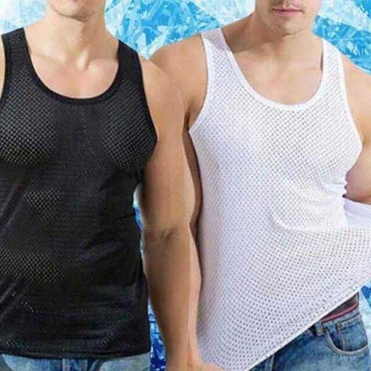 남자 민소매 매쉬 나시 여름 여행옷 준비 이너 웨어 셔츠 메리야스 쿨링 티셔츠 남자쿨