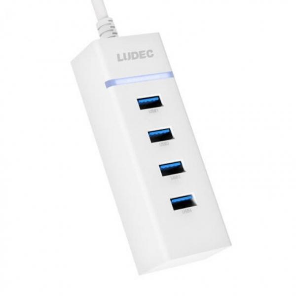 루덱 USB 3.0 4포트 컴퓨터 허브 화이트 BTH-009C PLC-012C