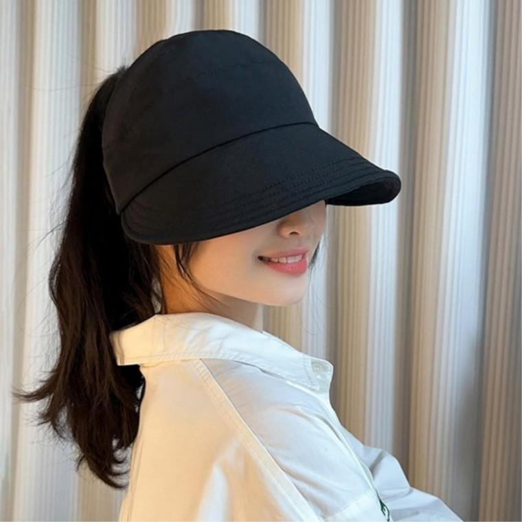 뒷트임 캠핑모자 여자볼캡 챙넓은 여자친구선물 가벼운모자 포니테일모자