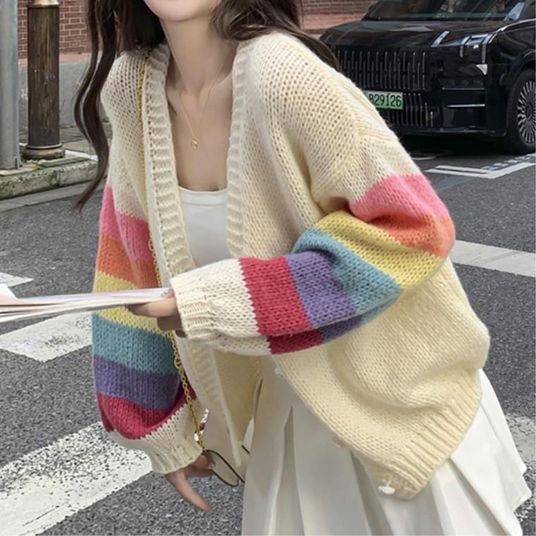 여성 미니스커트 루즈핏가디건 캐주얼코디 긴팔가디건 10대여성 레이어드