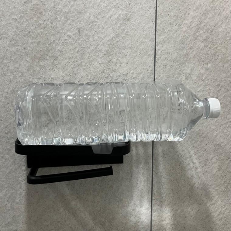 무타공 선반형 휴지걸이 블랙