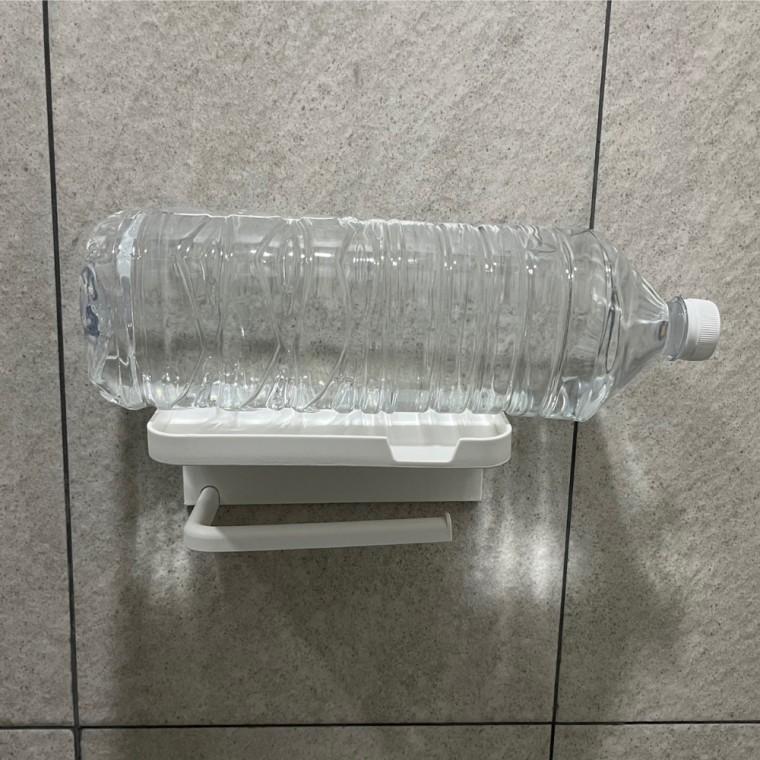 무타공 선반형 휴지걸이 화이트