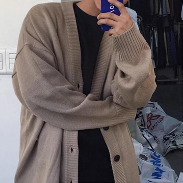 오버핏 남자가디건 남녀공용가디건 코디 남자겨울가디건 세미정장바지