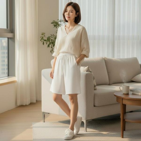 키펠라 린넨라이크 버뮤다 반바지 SD-260516