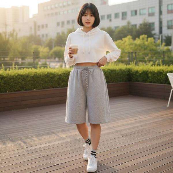 샤이건 벌룬 사이드 주름 5부 반바지 SD-260509