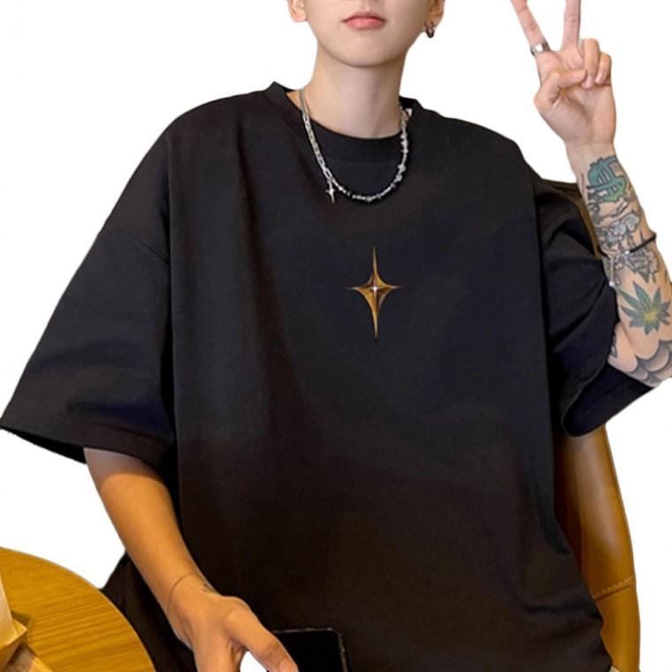 남성 캐주얼 프린팅 오버핏 반팔 티셔츠