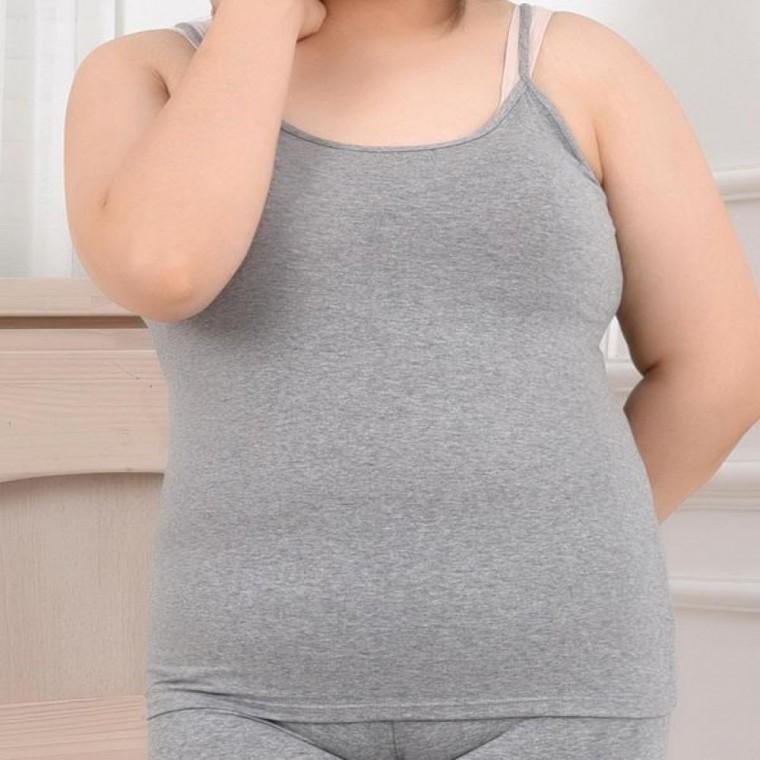 편안하고 신축성 좋은 빅사이즈 면스판 끈나시