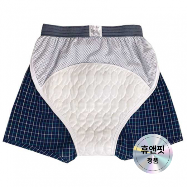 휴앤핏 남성 안심 요실금 팬티 패드 순면 방수 남자 노인 요실금패드 요실금팬티기저귀 노인요실금팬티