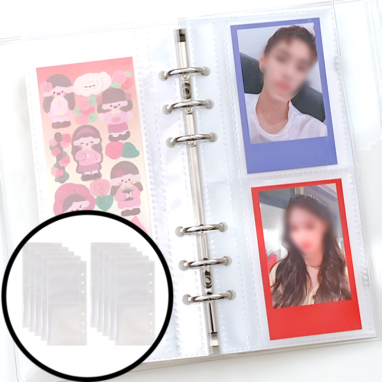 늘이랑 티켓북 속지 10P 포카 바인더 포토카드 홀더 다이어리 스티커 사진 보관함 정리 앨범 콜북 콜렉트