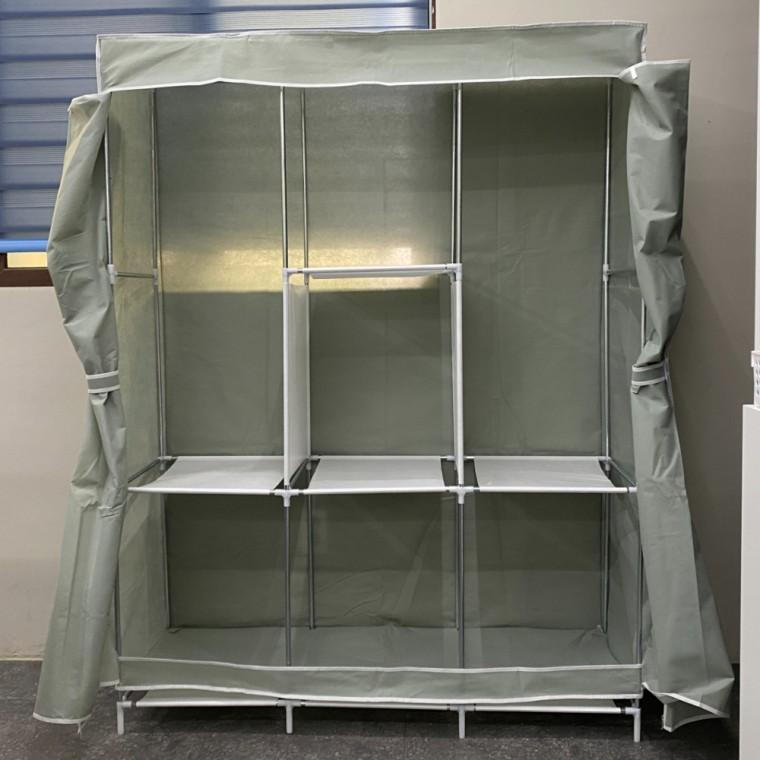 간이 조립식 3단 비키니옷장 그레이