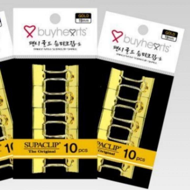 골드컬러 10개 세트 서류 클립 집게 크립 오피스 (소)