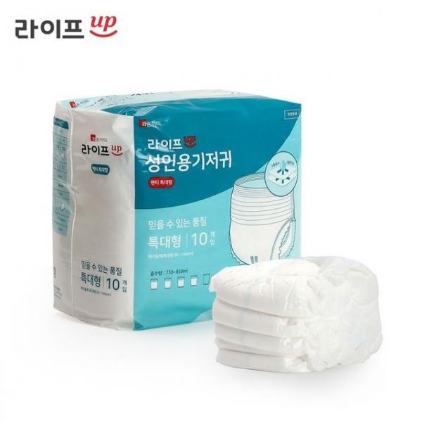 라이프업 성인용기저귀 팬티형 특대형 2팩 20매 샘방지 흡수패드 노인 기저귀