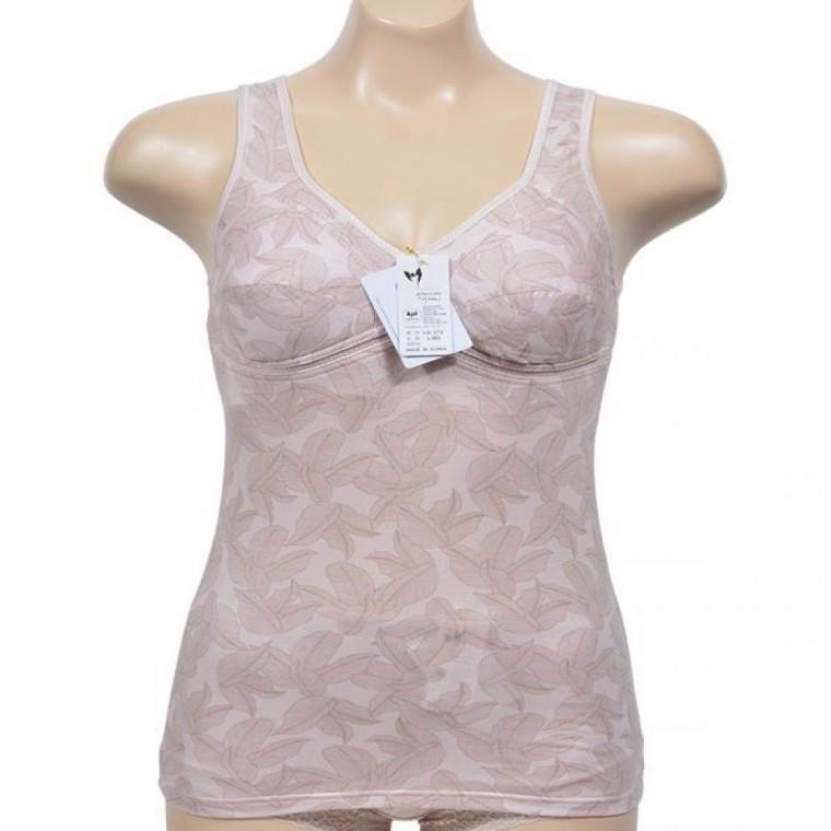은은한 나뭇잎 패턴 매쉬테잎 노몰드 B컵 브라런닝