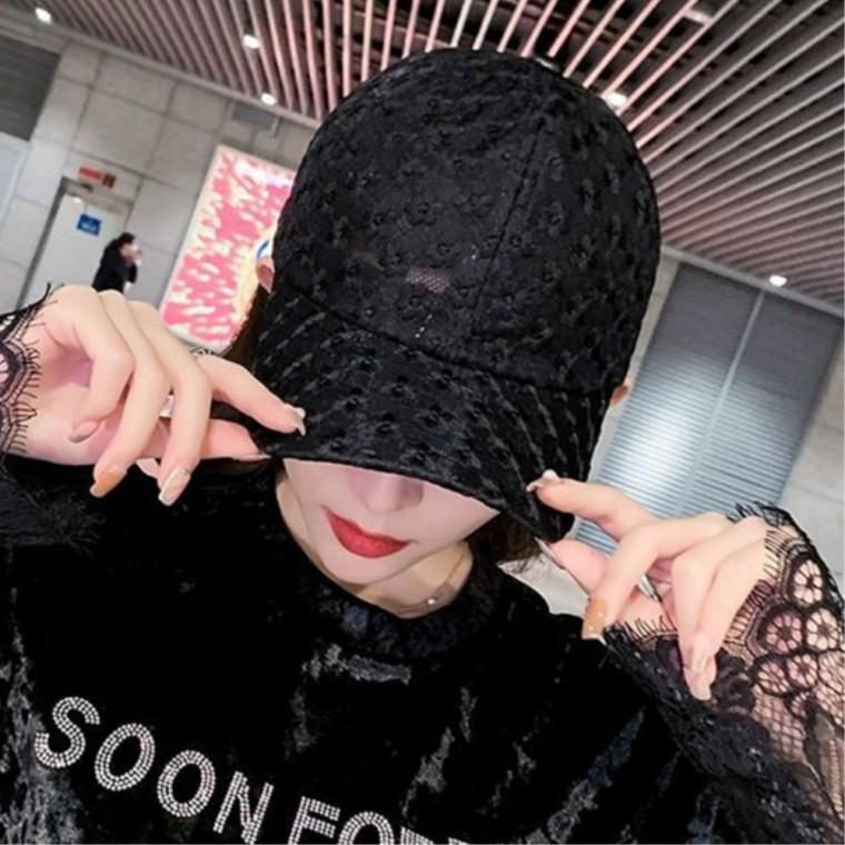 메쉬볼캡 챙모자 야구모자볼캡 여성야구모자 경량 커플볼캡 여행룩 플라워