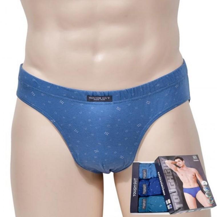 고신축 사방스판 3D 입체라인 나뭇잎 패턴 3매입 남삼각 팬티