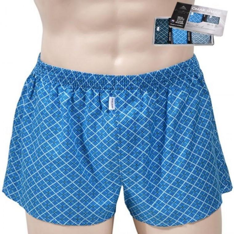 베이직한 체크무늬 패턴 남성 트렁크 팬티 3매입