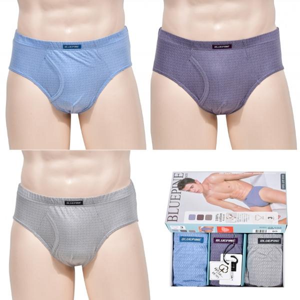 감각적인 디자인 부드러운 순면 남성 삼각팬티 3매입