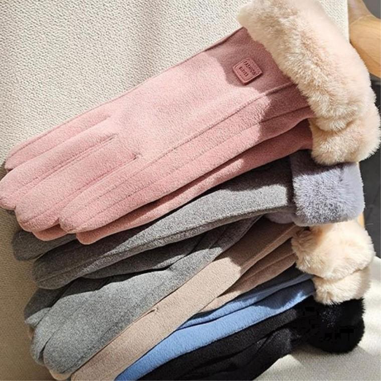 융털 커플장갑 인조퍼 직장인여성 스웨이드장갑 겨울데일리패션 간편한선물