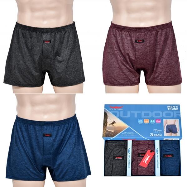 활동성과 편안함을 갖춘 베이직 남성 데일리 사각팬티 (3매입)