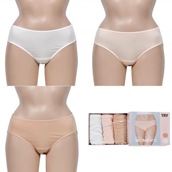 (트라이) 부드러운 촉감 편안한 데일리 여성 미디 삼각팬티 3매입