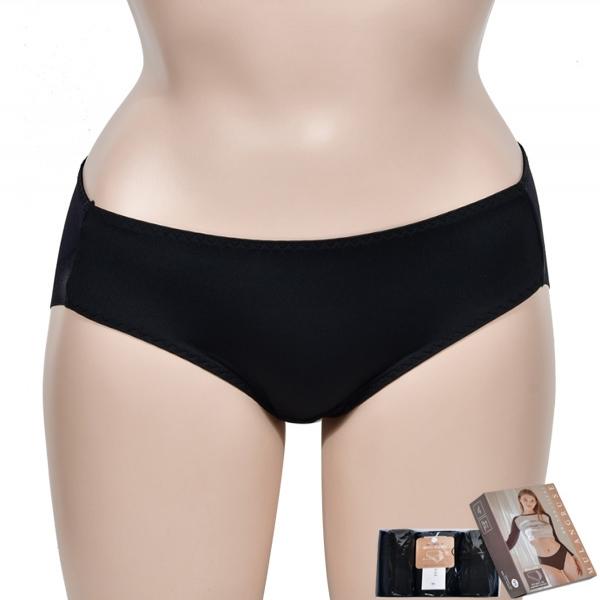 물랑루즈 심플한 디자인 깔끔한 햄라인 블랙 누디 위생팬티 3매입