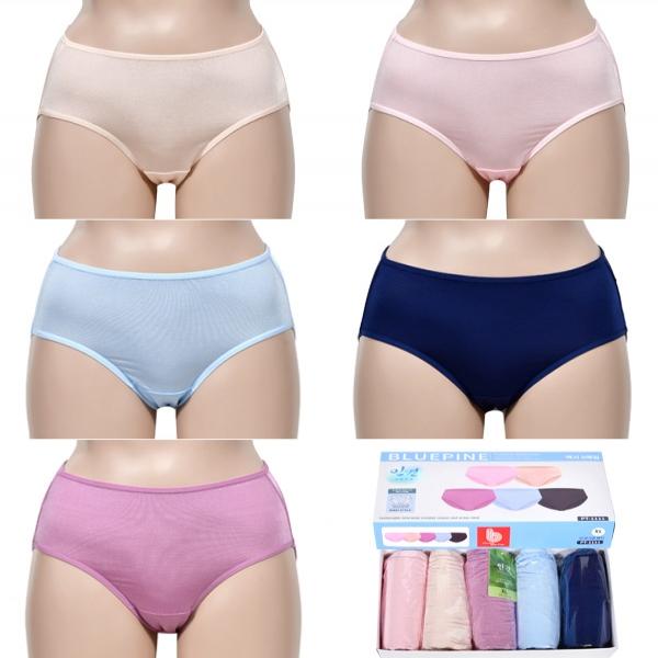 쾌적하고 청량한 인견 여성 맥시 봉제라인 삼각팬티 5매입