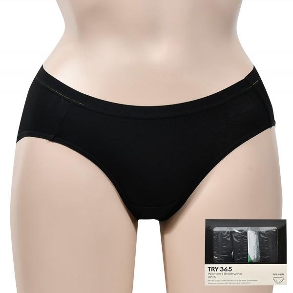 (트라이) 매일 손이 가는 여성 미디 삼각팬티 3매입