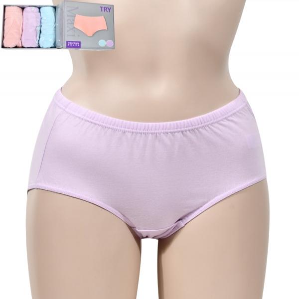 (트라이) 쾌적한 순면 은나노 가공 파스텔 여성 맥시 삼각 팬티 3매입