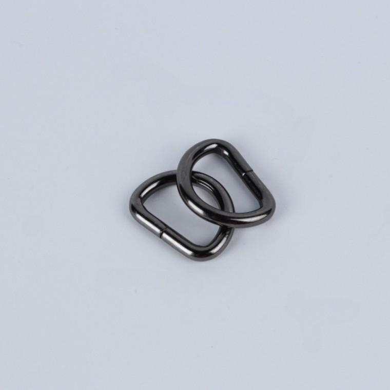 가방끈 부자재 라운드 D링 흑니켈 20mm 2P