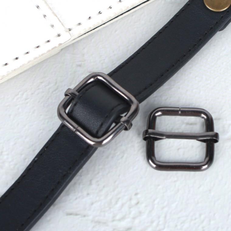 가방끈 부자재 끈조절 클립 흑니켈 20mm 2P