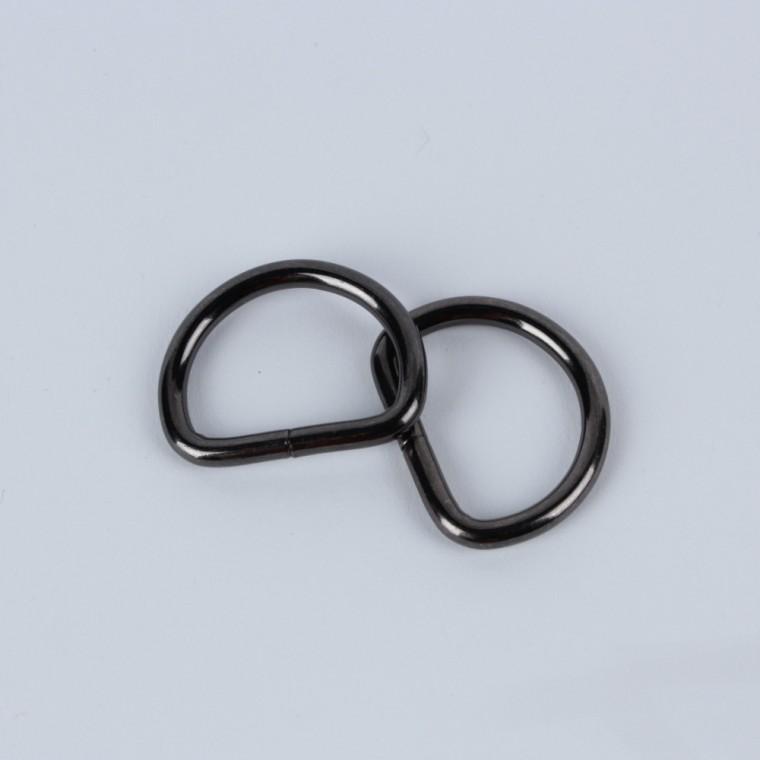 가방끈 부자재 라운드 D링 흑니켈 25mm 2P