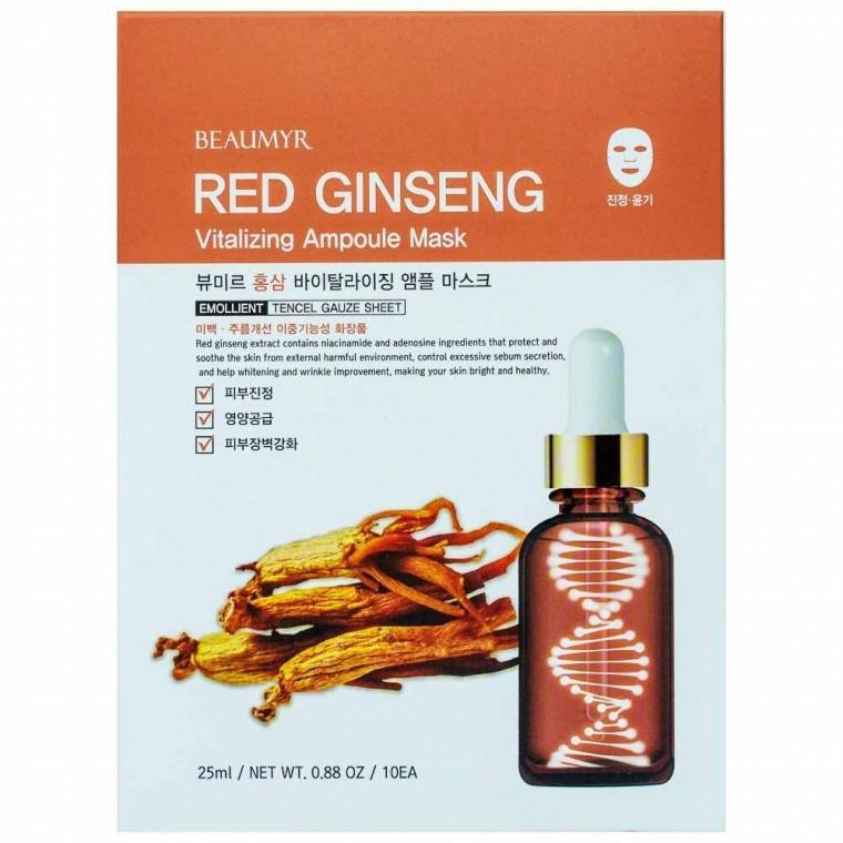 뷰미르 홍삼 바이탈라이징 앰플 마스크팩 25g 10매