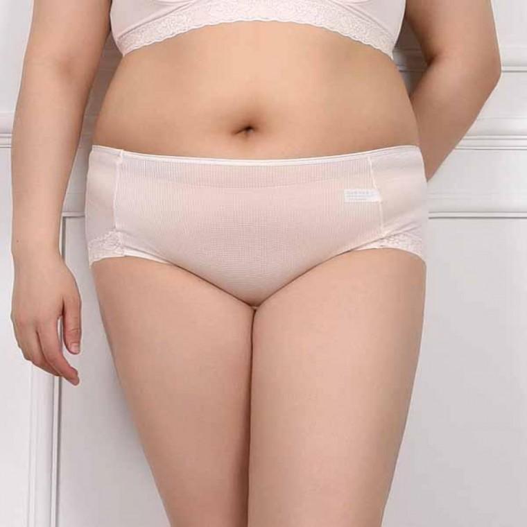 시원한 쟈가드 레이스 포인트 빅사이즈 인견 팬티