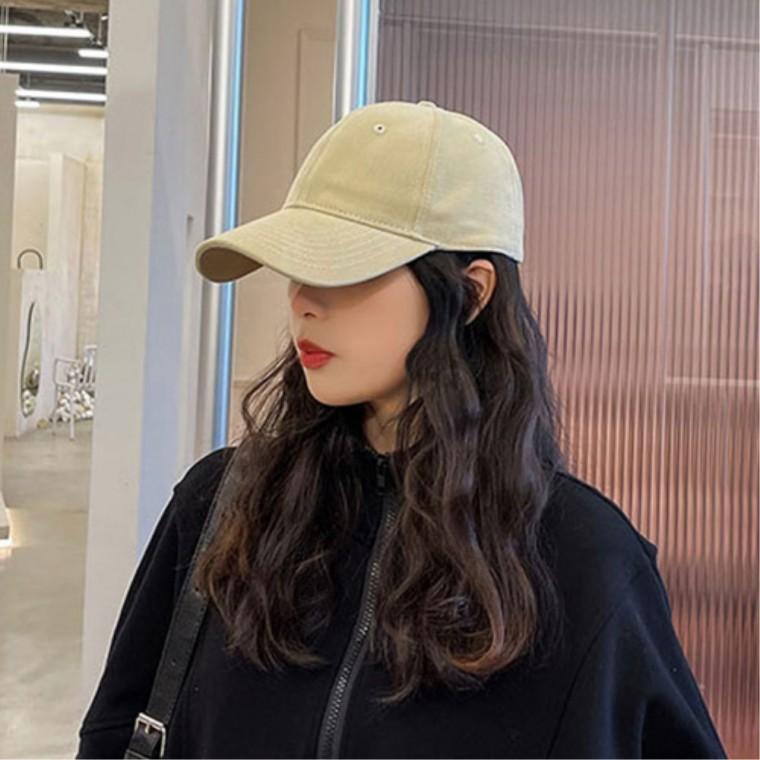 챙모자 야구모자 무지 나들이 힙한 야구모자볼캡 캠핑모자 20대여자볼캡 면