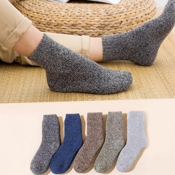 겨울 남자 기모 양말 보온 남성 방한 양말 중목 무지
