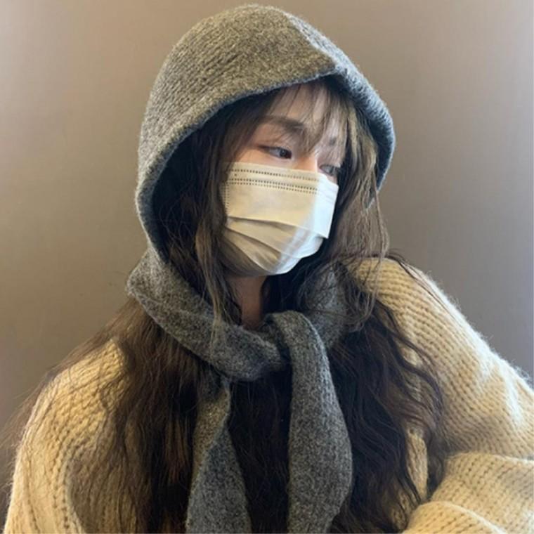 머플러후드 귀달이 선물용품 선물 목도리선물 겨울머플러 여성보넷모자