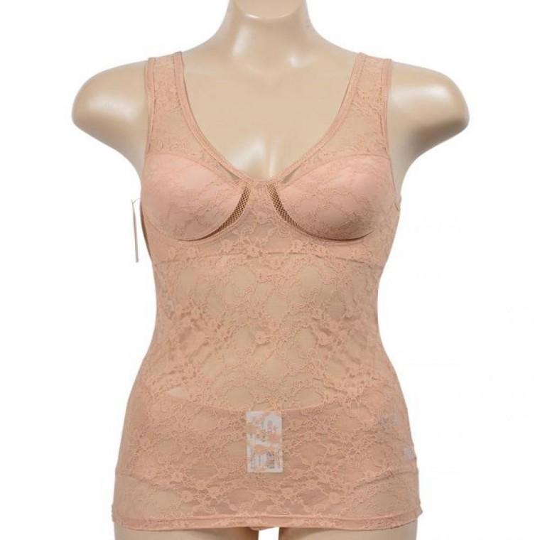 시스루 망사 플라워 패턴 매쉬테잎 몰드 여성 브라런닝