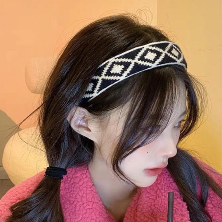 헤어밴드 빈티지 복고풍 심플한머리띠 20대여성 니트머리띠 선명한컬러감
