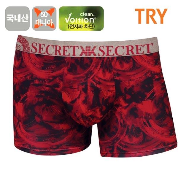 TRY 남성 50D 기하학 패턴 속옷 남자 팬티 1매