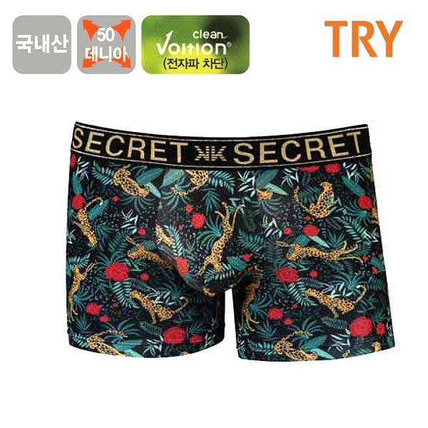 TRY 남성팬티 시크릿 패턴  사각팬티 1매 속옷