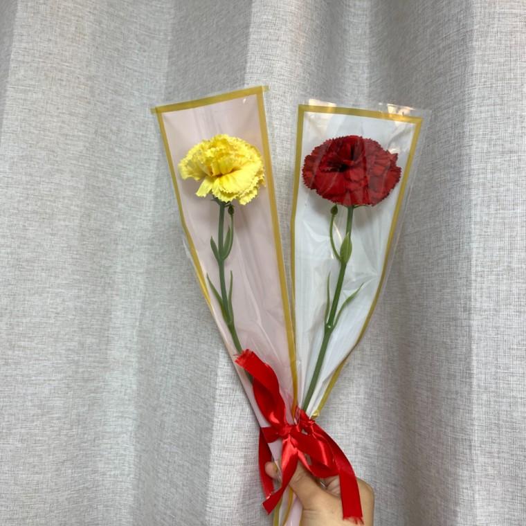 꽃 한송이 포장지 핑크 50P