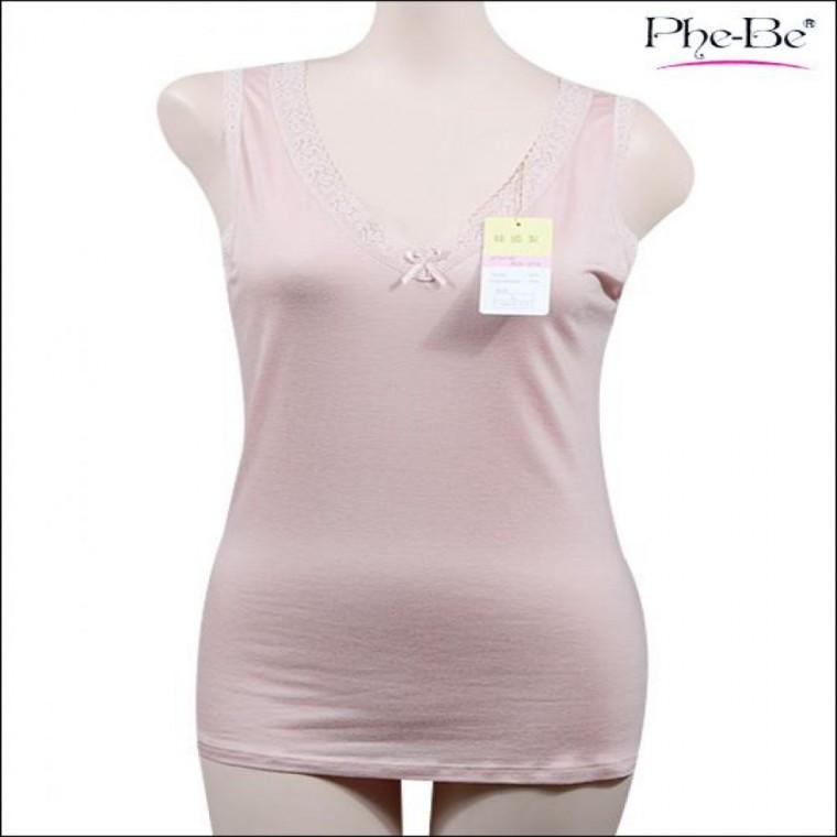 나조라 식물성 섬유 부드러운 착용감 레이스 네크라인 런닝